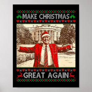 Grappige Trump maakt kerst weer geweldig kerstgezi Poster