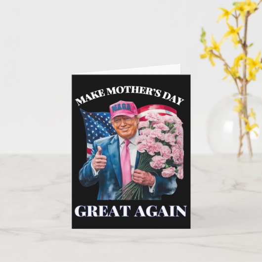 Grappige Trump maakt Moederdag weer geweldig Kaart (Gele Bloem)