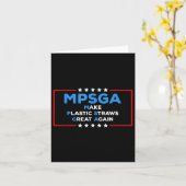 Grappige Trump maakt plastic rietjes weer geweldig Kaart (Gele Bloem)