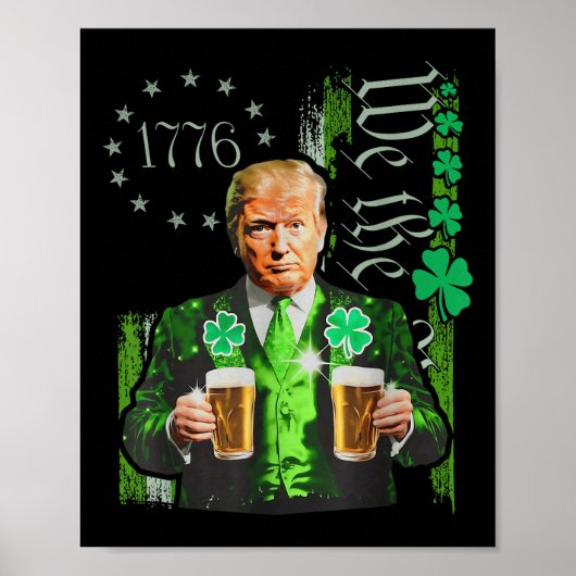 Grappige Trump maakt St Patrick's Day weer geweldi Poster (Voorkant)
