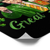 Grappige Trump maakt St Patrick's Day weer geweldi Poster (Hoek)