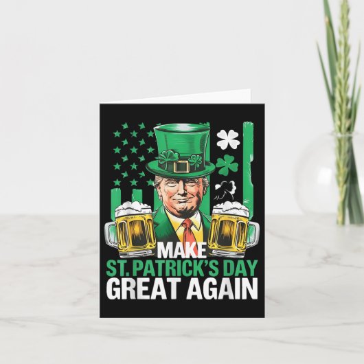 Grappige Trump maakt St Patricks Day weer geweldig Kaart (Voorkant)