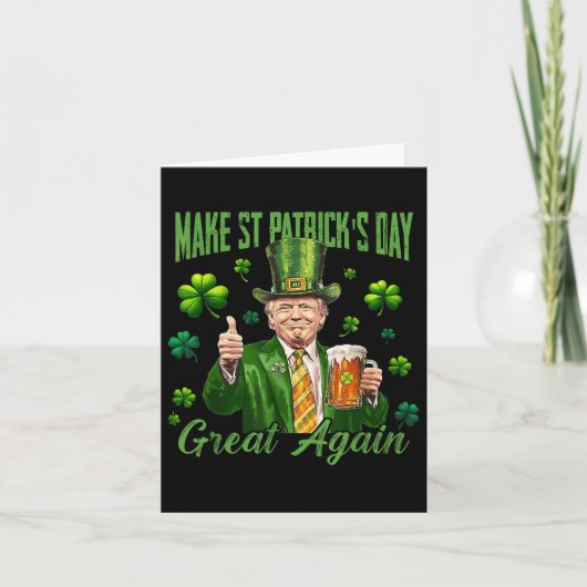 Grappige Trump Maakt St Patricks Day Weer Groot Kaart (Voorkant)