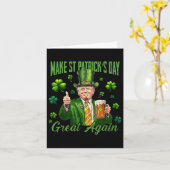 Grappige Trump Maakt St Patricks Day Weer Groot Kaart (Gele Bloem)