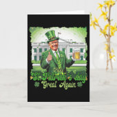 Grappige Trump Maakt St. Patrick's Day weer Groot Kaart (Gele Bloem)