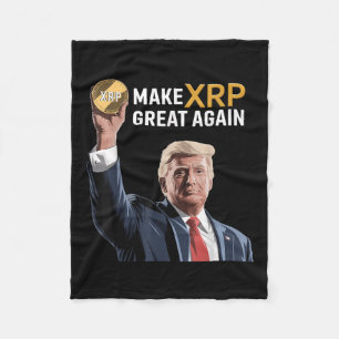 Grappige Trump maakt XRP weer geweldig XRP Crypto Fleece Deken