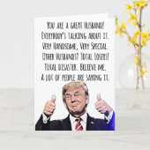 Grappige Trump Man Kaart van vrouw Politieke Humor (Gele Bloem)