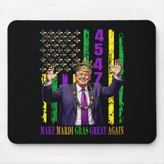 Grappige Trump Mardi Gras maken Mardi Gras weer ge Muismat (Voorkant)