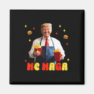 Grappige Trump Mc Mega Frieten Fast Food Magneet