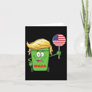 Grappige Trump Mega Cartoon vuilnisbak kan Amerika Kaart