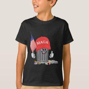 Grappige Trump Mega Cartoon vuilnisbak kan Amerika T-shirt