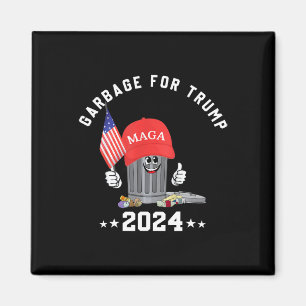Grappige Trump Mega Garage Kan Cartoon Karakter Am Magneet