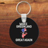Grappige Trump-meme Trump maakt Groenland groen Sleutelhanger (Voorkant)