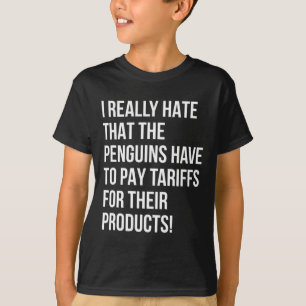 Grappige Trump Met Pinguïns Politiek Onrecht Tarie T-shirt