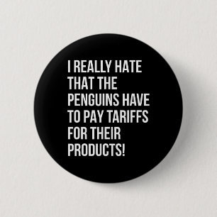 Grappige Trump met pinguïns politieke onrechtvaard Ronde Button 5,7 Cm