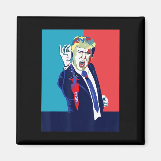 Grappige Trump Moab  Magneet (Voorkant)