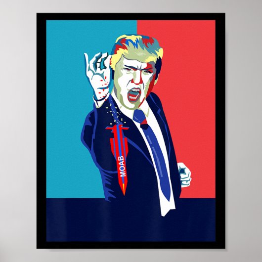 Grappige Trump Moab Poster (Voorkant)