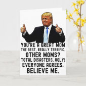 Grappige Trump Moederdag Kaart (Gele Bloem)
