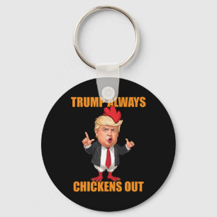 Grappige Trump Ontsnapt Altijd aan Taco Trump Kip Sleutelhanger