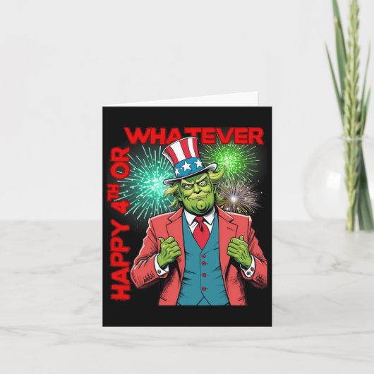Grappige Trump op 4 juli Kaart (Voorkant)