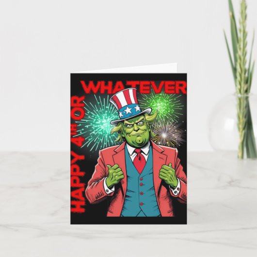 Grappige Trump op 4 juli Kaart (Voorkant)