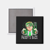 Grappige Trump Paddys Back 45 47 St. Patricks Day Magneet (Voorkant / Achterkant)