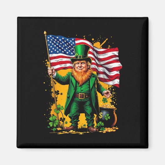 Grappige Trump Paddys Terug 45 47 St Patricks Day Magneet (Voorkant)