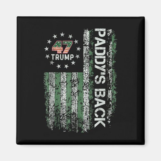 Grappige Trump Paddys Terug 45 47 St Patricks Day Magneet (Voorkant)