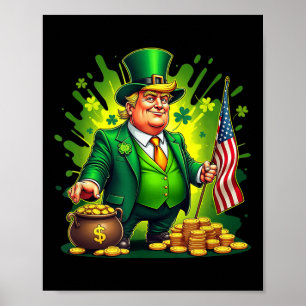 Grappige Trump Paddys Terug 45 47 St Patricks Day Poster