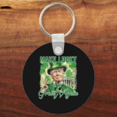 Grappige Trump Patrick Day maakt geluk weer geweld Sleutelhanger (Voorkant)
