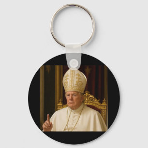 Grappige Trump Paus Meme Gear Katholieke Vaticaans Sleutelhanger