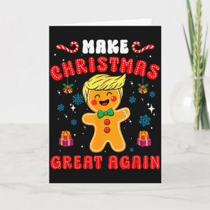 Grappige Trump peperkoek man maakt kerst weer gewe Kaart