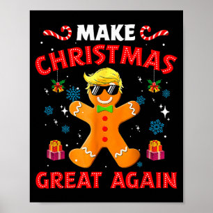 Grappige Trump Peperkoek Man Maakt Kerstmis Groot Poster