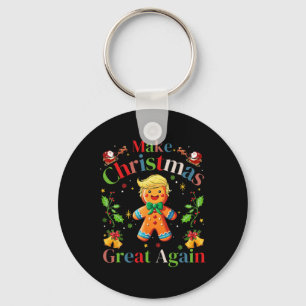 Grappige Trump peperkoek man maken kerst geweldig Sleutelhanger