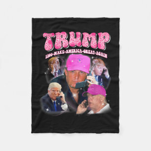 Grappige Trump Pink Miss Me Toch Trump 2024 Neem A Fleece Deken