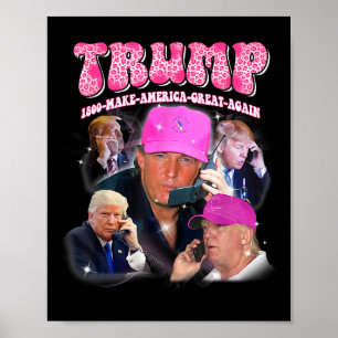 Grappige Trump Pink Miss Me Toch Trump 2024 Neem A Poster