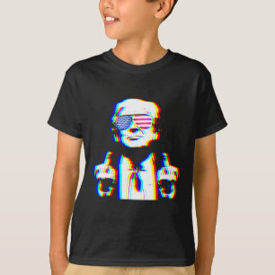 Grappige Trump Psychedelische Edm Trippy Vaporwave T-shirt