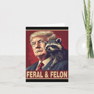 Grappige Trump Raccoon Feral en Felon 4 juli PA Kaart