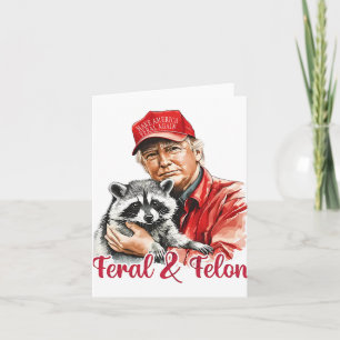 Grappige Trump Raccoon Feral en Felon 4 juli PA Kaart