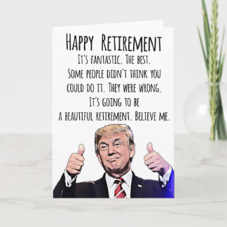 Grappige Trump Retirement Kaart - MAGA politieke h