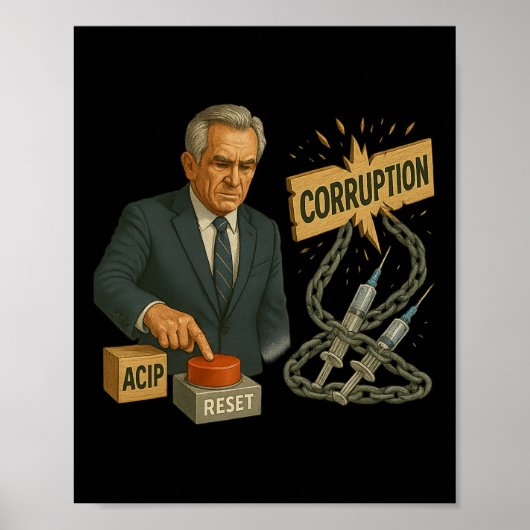 Grappige Trump Robert Kennedy Jr. Gehele Cdc Meme  Poster (Voorkant)