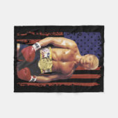 Grappige Trump Rocky Boxing Meme Boxer Amerikaanse Fleece Deken (Voorkant (Horizontaal))