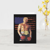 Grappige Trump Rocky Boxing Meme Boxer Amerikaanse Kaart (Gele Bloem)