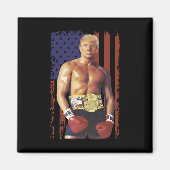 Grappige Trump Rocky Boxing Meme Boxer Amerikaanse Magneet (Voorkant)