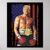 Grappige Trump Rocky Boxing Meme Boxer Amerikaanse Poster (Voorkant)