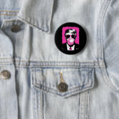 Grappige Trump Roze Bubble Gum Zonnebril Ronde Button 5,7 Cm (In situ)