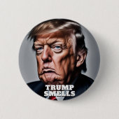Grappige Trump ruikt Ronde Button 5,7 Cm (Voorkant)