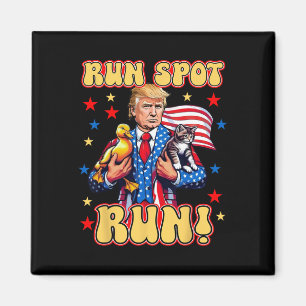 Grappige Trump Run Harris Spot Run Dog Dete Verkie Magneet