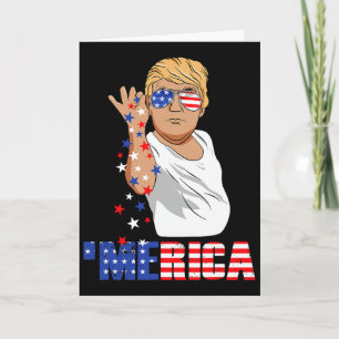 Grappige Trump Salt Merica Vrijheid 4 juli Cadeaus Kaart