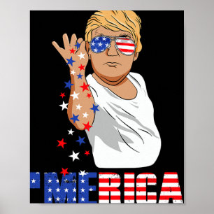 Grappige Trump Salt Merica Vrijheid 4 juli Cadeaus Poster